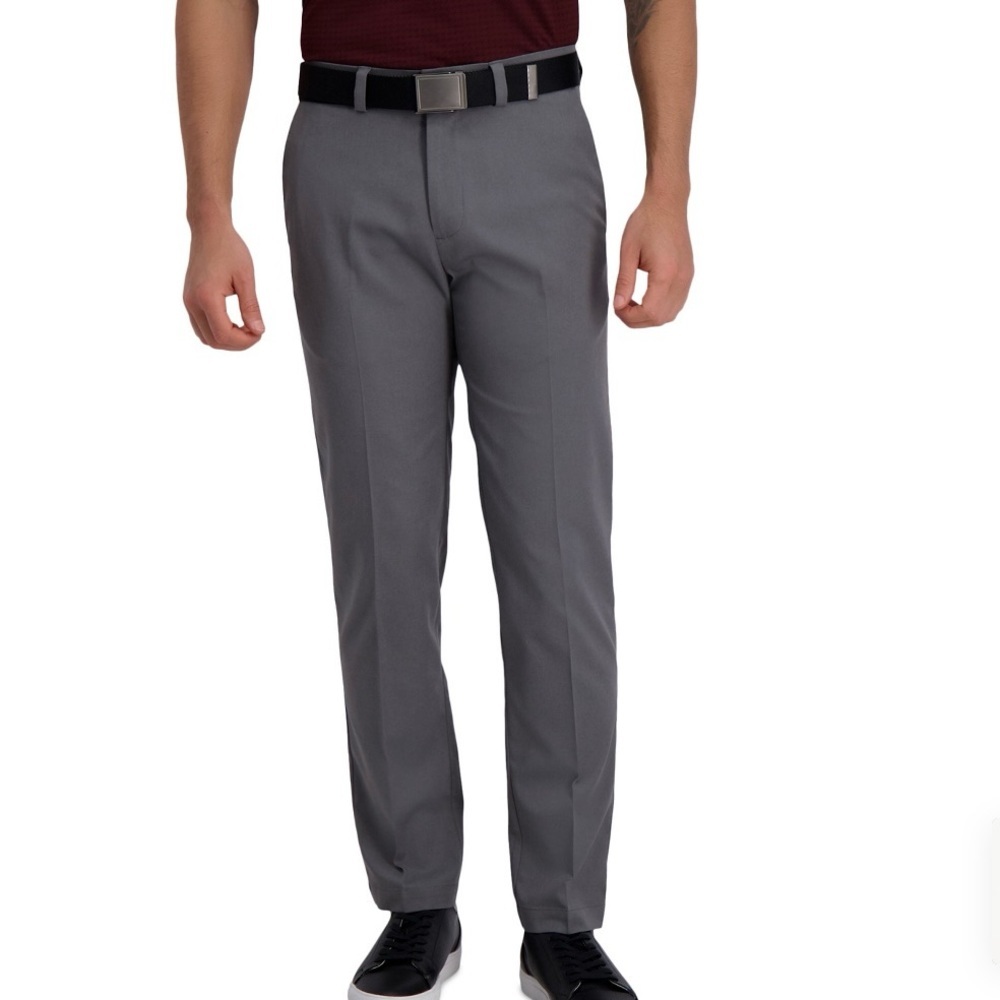 Haggar Cool 18 Performance Gabardine Classic Fit No Iron Comfort Waist 32W 32L